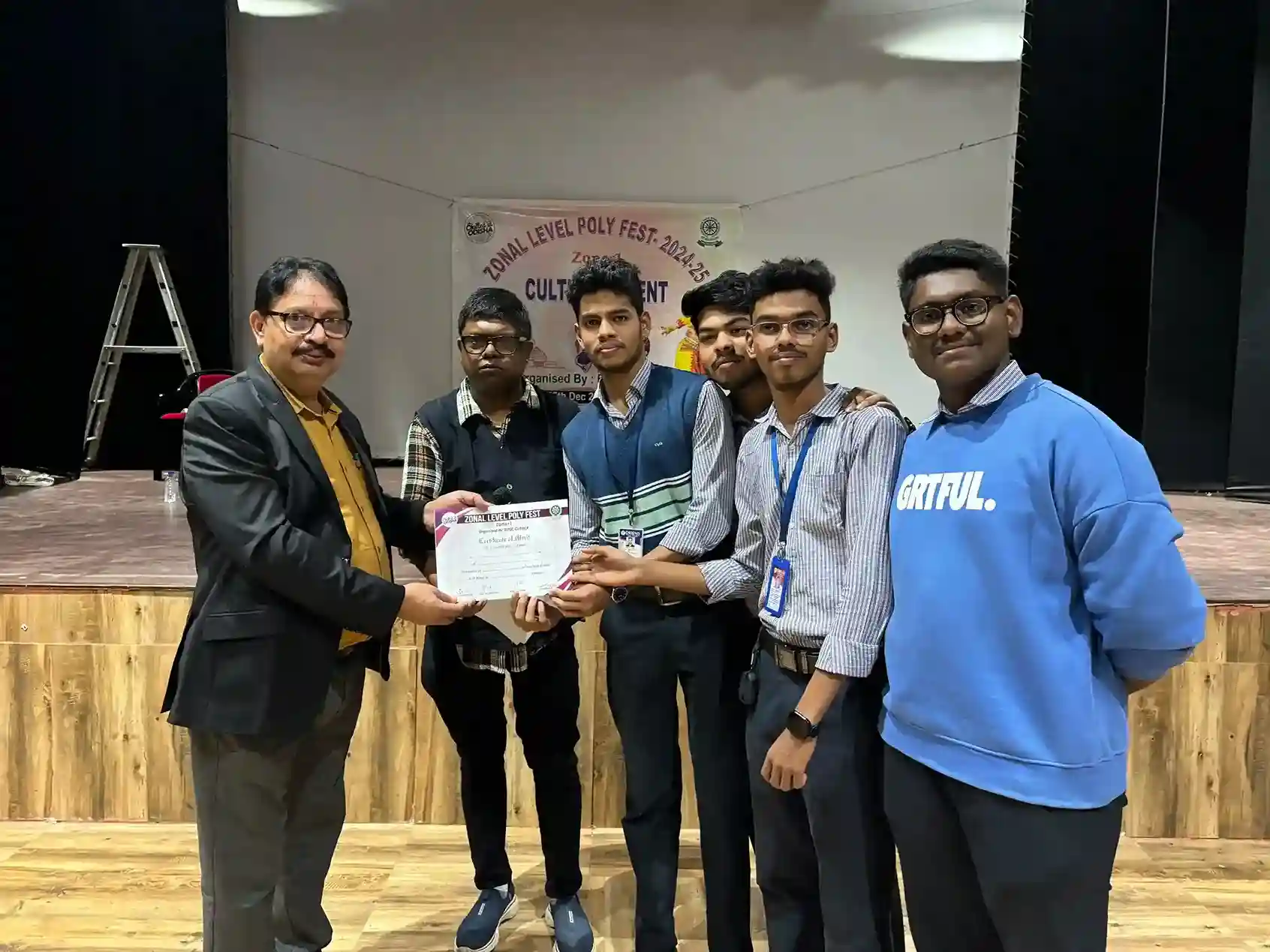 1st Position in Scale Model Presentation at Zonal Polyfest 2024
